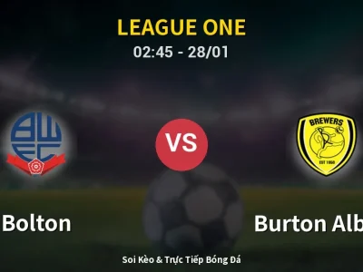 Kết Quả: Bolton 2-1 Burton Albion – Highlight & Bàn Thắng | League One