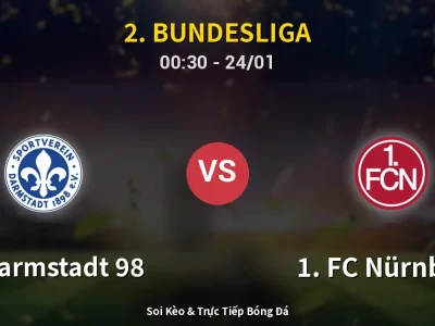 Kết Quả: SV Darmstadt 98 2-0 1. FC Nürnberg – Highlight & Bàn Thắng | 2. Bundesliga