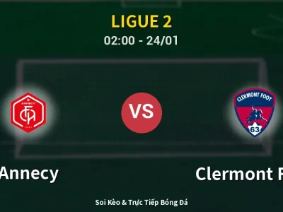 Kết Quả: Annecy 2-1 Clermont Foot – Highlight & Bàn Thắng | Ligue 2