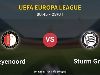 Kết Quả: Feyenoord 3-0 Sturm Graz – Highlight & Bàn Thắng | UEFA Europa League
