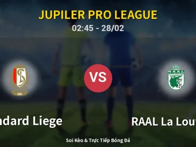 Kết Quả: Standard Liege 1-1 RAAL La Louvière – Highlight & Bàn Thắng | Jupiler Pro League