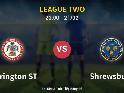 🔴 Trực Tiếp: Accrington ST 0-1 Shrewsbury – Link Xem League Two (Full HD)