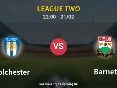 🔴 Trực Tiếp: Colchester 0-0 Barnet – Link Xem League Two (Full HD)