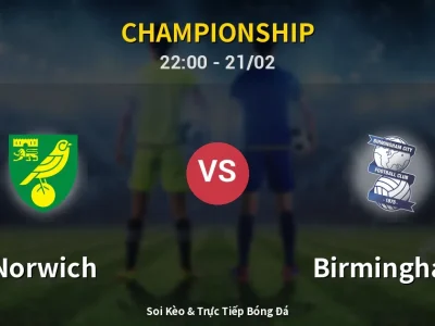 🔴 Trực Tiếp: Norwich 0-2 Birmingham – Link Xem Championship (Full HD)