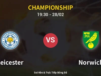 Soi Kèo Leicester vs Norwich – 19:30 28/02 | Nhận Định, Dự Đoán Tỷ Số
