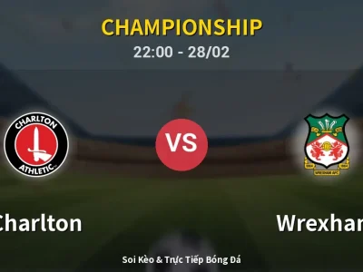 Soi Kèo Charlton vs Wrexham – 22:00 28/02 | Nhận Định, Dự Đoán Tỷ Số