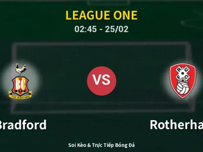 Kết Quả: Bradford 1-0 Rotherham – Highlight & Bàn Thắng | League One