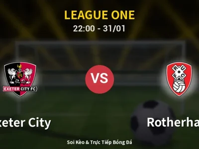 Soi Kèo Exeter City vs Rotherham – 22:00 31/01 | Nhận Định, Dự Đoán Tỷ Số