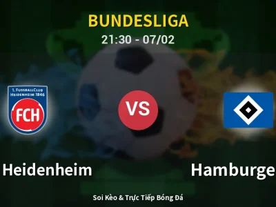 Soi Kèo 1. FC Heidenheim vs Hamburger SV – 21:30 07/02 | Nhận Định, Dự Đoán Tỷ Số