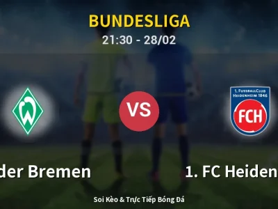 Soi Kèo Werder Bremen vs 1. FC Heidenheim – 21:30 28/02 | Nhận Định, Dự Đoán Tỷ Số