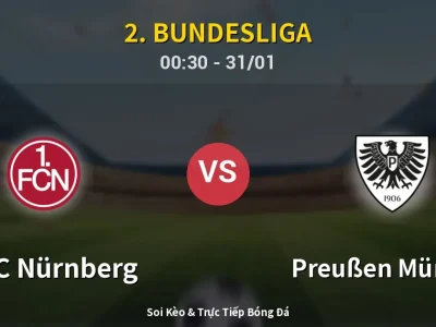Kết Quả: 1. FC Nürnberg 1-1 Preußen Münster – Highlight & Bàn Thắng | 2. Bundesliga