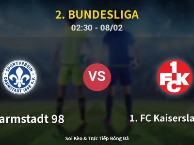 Kết Quả: SV Darmstadt 98 4-0 1. FC Kaiserslautern – Highlight & Bàn Thắng | 2. Bundesliga