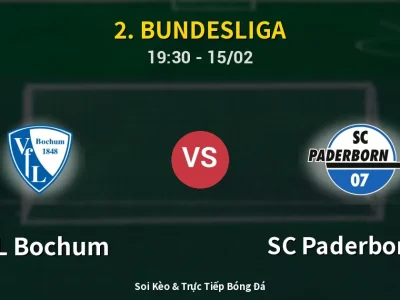 Kết Quả: VfL Bochum 0-0 SC Paderborn 07 – Highlight & Bàn Thắng | 2. Bundesliga