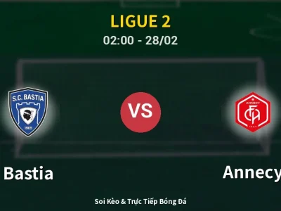 Kết Quả: Bastia 0-2 Annecy – Highlight & Bàn Thắng | Ligue 2