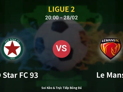 Soi Kèo RED Star FC 93 vs Le Mans – 20:00 28/02 | Nhận Định, Dự Đoán Tỷ Số