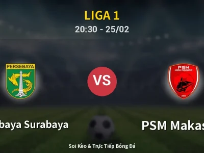 🔴 Trực Tiếp: Persebaya Surabaya 1-0 PSM Makassar – Link Xem Liga 1 (Full HD)