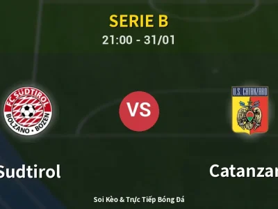 🔴 Trực Tiếp: Sudtirol 2-1 Catanzaro – Link Xem Serie B (Full HD)