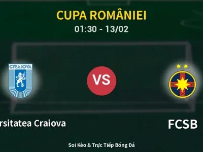 Kết Quả: Universitatea Craiova 2-2 FCSB – Highlight & Bàn Thắng | Cupa României