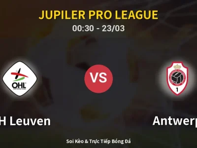 Kết Quả: OH Leuven 1-0 Antwerp – Highlight & Bàn Thắng | Jupiler Pro League