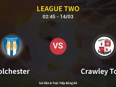 Kết Quả: Colchester 0-0 Crawley Town – Highlight & Bàn Thắng | League Two