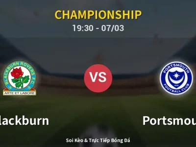 Kết Quả: Blackburn 1-1 Portsmouth – Highlight & Bàn Thắng | Championship