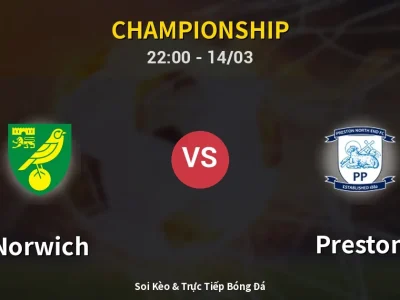 Soi Kèo Norwich vs Preston – 22:00 14/03 | Nhận Định, Dự Đoán Tỷ Số