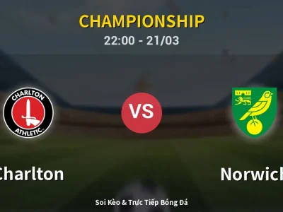 Soi Kèo Charlton vs Norwich – 22:00 21/03 | Nhận Định, Dự Đoán Tỷ Số