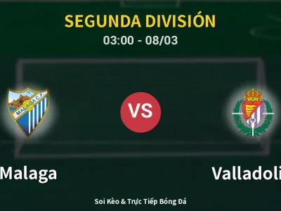 Kết Quả: Malaga 3-3 Valladolid – Highlight & Bàn Thắng | Segunda División