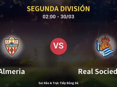 Kết Quả: Almeria 5-1 Real Sociedad II – Highlight & Bàn Thắng | Segunda División