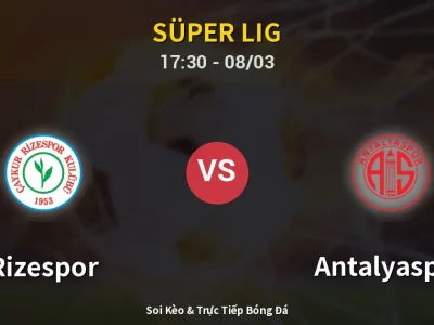 Kết Quả: Rizespor 1-0 Antalyaspor – Highlight & Bàn Thắng | Süper Lig