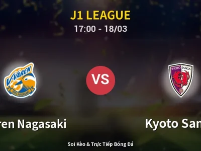 Kết Quả: V-varen Nagasaki 1-2 Kyoto Sanga – Highlight & Bàn Thắng | J1 League