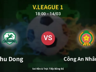 Soi Kèo Phu Dong vs Công An Nhân Dân – 18:00 14/03 | Nhận Định, Dự Đoán Tỷ Số