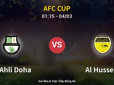 Soi Kèo Al Ahli Doha vs Al Hussein – 01:15 04/03 | Nhận Định, Dự Đoán Tỷ Số