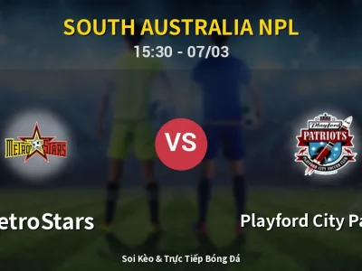 Kết Quả: MetroStars 1-3 Playford City Patriots – Highlight & Bàn Thắng | South Australia NPL