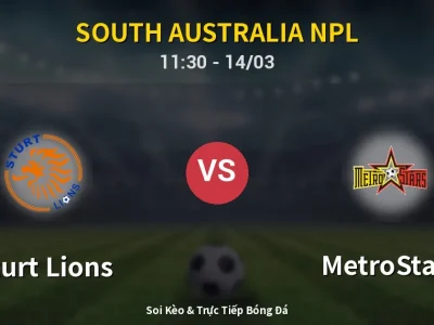 Soi Kèo Sturt Lions vs MetroStars – 11:30 14/03 | Nhận Định, Dự Đoán Tỷ Số