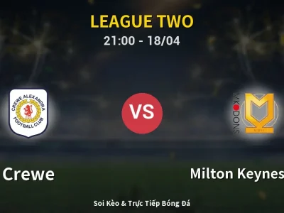 Soi Kèo Crewe vs Milton Keynes Dons – 21:00 18/04 | Nhận Định, Dự Đoán Tỷ Số