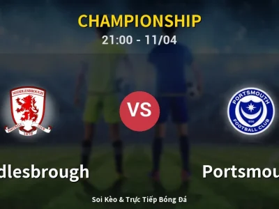 Soi Kèo Middlesbrough vs Portsmouth – 21:00 11/04 | Nhận Định, Dự Đoán Tỷ Số