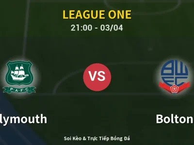 🔴 Trực Tiếp: Plymouth 1-2 Bolton – Link Xem League One (Full HD)