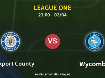 🔴 Trực Tiếp: Stockport County 3-0 Wycombe – Link Xem League One (Full HD)