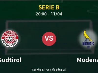 Soi Kèo Sudtirol vs Modena – 20:00 11/04 | Nhận Định, Dự Đoán Tỷ Số