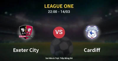 Exeter City vs Cardiff 14/03