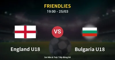 England U18 vs Bulgaria U18 25/03