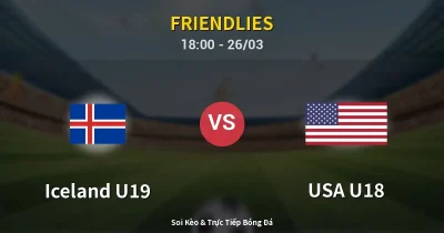 Iceland U19 vs USA U18 26/03