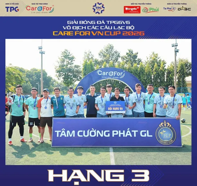 Đồng hạng Ba: CLB Tâm Cường Phát Gia Lai